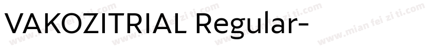 VAKOZITRIAL Regular字体转换
